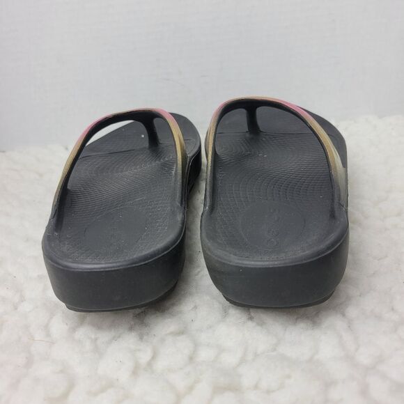 OOFOS OOlala Luxe Sandals Womens Size 6 Rose Gold Recovery Comfort Support - Picture 4 of 10